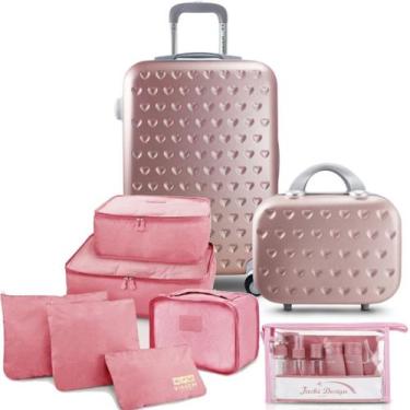 Imagem de Mala de Viagem Bordo Pequena Rígida 10 KG Aprovada ANAC ABS Rodinhas F