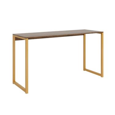 Imagem de Mesa Escrivaninha Industrial Desk 90 Color Quarto Escritório Canela Dourado