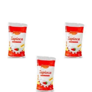 Imagem de Kit 3 Pacote Massa para Tapioca Jomer Premium 1kg Soltinha
