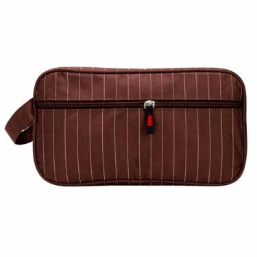Imagem de Necessaire C/ Alça 25x14x8cm em Poliéster Marrom - FWB