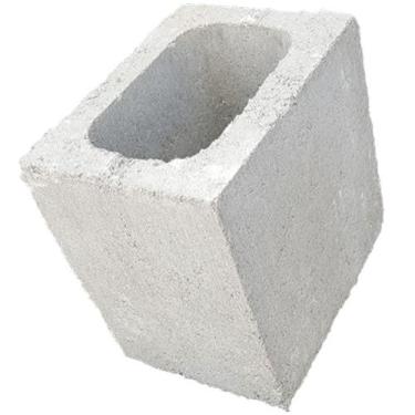 Imagem de Meio Bloco De Construção Estrutural 14x19x19 Cm - Vb Blocos Meio Bloco
