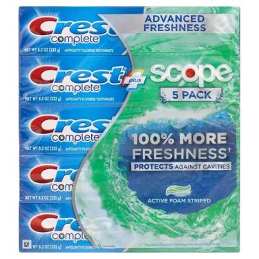 Imagem de Crest Whitening Plus Scope Pasta dente Clareamento Sensíveis 4 Pack 15