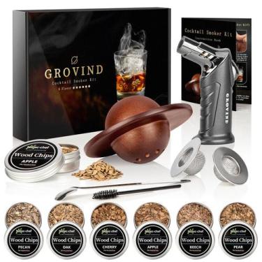 Imagem de Kit de coquetel para fumantes de uísque Grovind com lanterna e lascas 