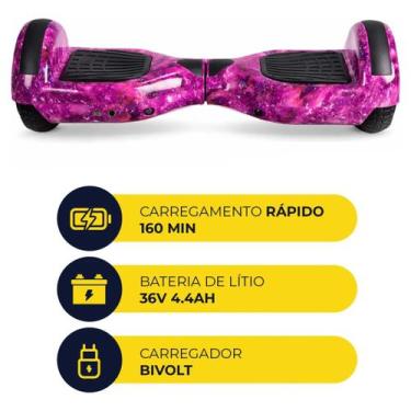 Imagem de Hoverboard Scooter Elétrico Para Recreação Cor:ROXO GALAXIA - Smart Ba