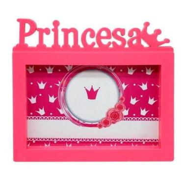 Imagem de Porta Retrato Princesa Rosa 20x15cm - Gici Decor