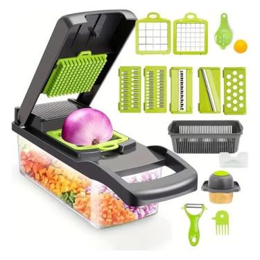 Imagem de Cortador Fatiador 16 em 1 Ralador Multiuso Cozinha Slicer Aço Inox Leg