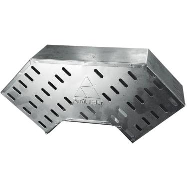 Imagem de Eletroduto Curva Horizontal 90 graus  Perfurada sem Virola Condução de Fios e Cabos Ventilação Total Perfil 100X50MM