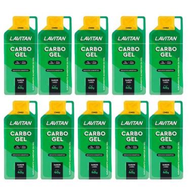 Imagem de Kit 10x Carbo Gel 10x40 gramas Sabor Limão Lavitan Cimed Especificação