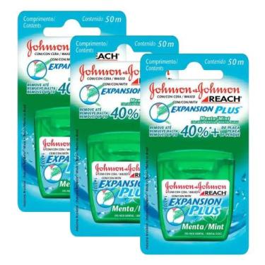 Imagem de Kit 3un Fio Dental Menta 50m - Johnson's