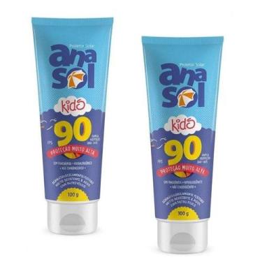 Imagem de Kit 2 Protetor Solar Infantil FPS90 Dupla Proteção 100g - Anasol