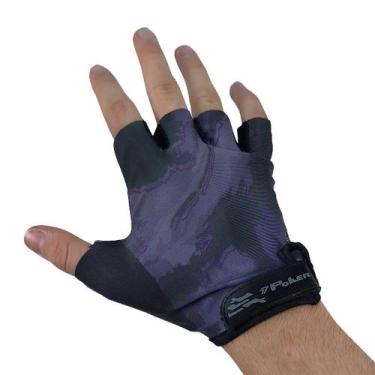 Imagem de Luva de Ciclismo Poker Bike Gel Aeolus Feminina Par, M, Roxo