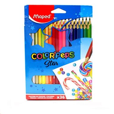 Imagem de Lápis de cor oleosa 36 cores pintura lápis triângulo corpo design