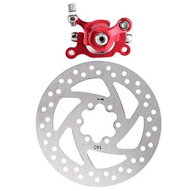 Imagem de Aramox Disco de freio, pinça de freio universal de liga de alumínio + conjunto de pastilhas de freio para scooter elétrica pequena de 24 a 48 V