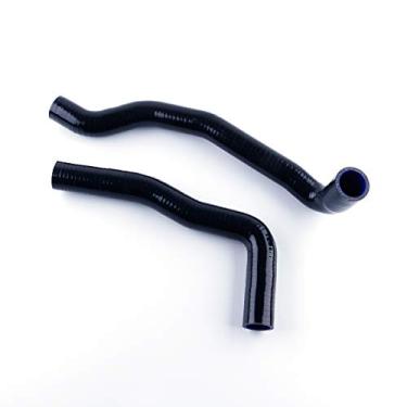 Imagem de LUXERAD Mangueira de radiador de silicone de desempenho de 3 camadas 4,5 mm para Toyota Mark II JZX100 Chaser Cresta 1JZ-GTE 1JZGTE 96-00 (preta)