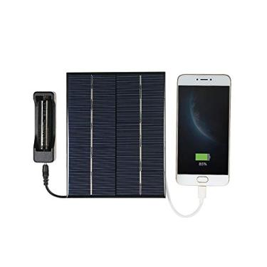 Imagem de lifcasual 3.5W 5V policristalina de silício de painel solar de células solares para carregador de energia USB Port 18650 Carregamento de bateria