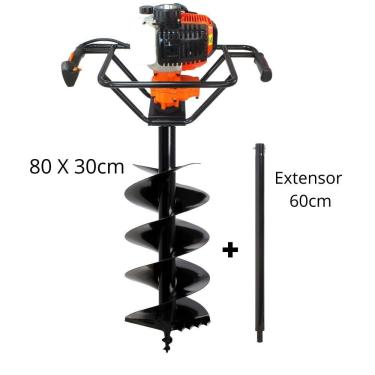 Imagem de Perfurador de Solo Vulcan VPS520 2T á Gasolina Ideal Para Uso na Construção Civil Com B...