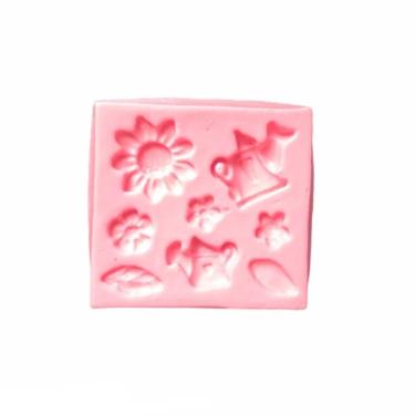 Imagem de Molde De Silicone Mini Jardim, Regador, Flor
