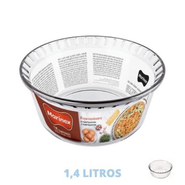 Imagem de Forma Travessa Assadeira Suflê Redonda 1,4 L Vidro Marinex
