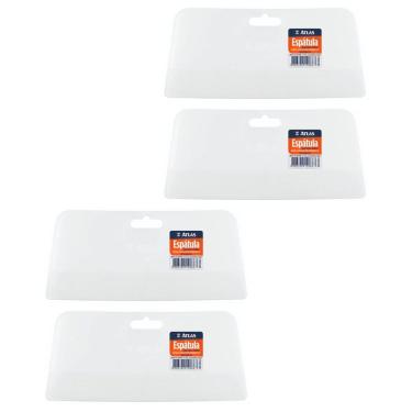 Imagem de Kit 4 Espatula Para Massa Corrida Gesso Plastico 20x9cm