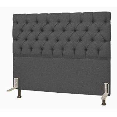 Imagem de Cabeceira Para Cama Box De Casal 1,4 M Lisboa (Suede Cinza Escuro)