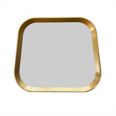 Imagem de Espelho Retangular Com Moldura Dourada 33X38 Cm - D'rossi - Drossi