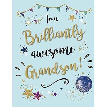 Imagem de Poeira dourada – para um neto brilhantemente incrível – Cartão de aniversário de grande valor