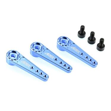 Imagem de Apex RC Products Chifre Servo de Alumínio Futaba/Savox 25T Azul – Pacote com 3 #8027