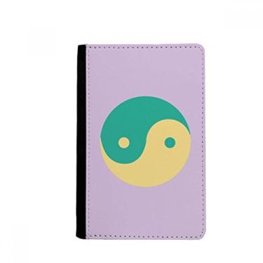 Imagem de Yin-Yang Taichi China Padrão Passaporte Titular Notecase Burse Carteira Capa Cartão Bolsa, Multicolor