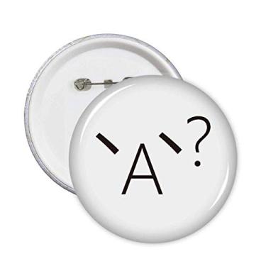 Imagem de Adorável rosto quebra-cabeça expressão broche botão emblema decoração acessório 5 peças