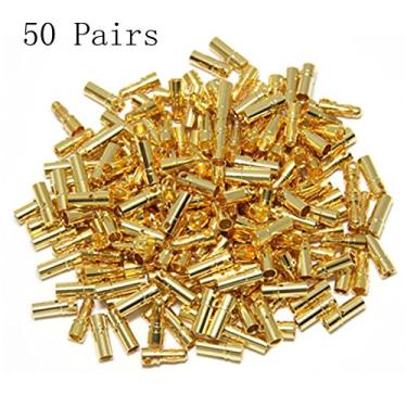 Imagem de Hobbypower plugue ESC de 3,5 mm macho fêmea ouro banana conector de bateria (pacote com 50 pares), 50 Pairs