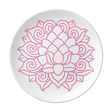 Imagem de Planta de flores, folha de lótus, placa decorativa de flor de lótus, salver, louça, louça de jantar