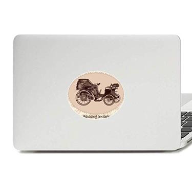 Imagem de Adesivo de notebook clássico com estampa de flores e emblema de vinil para laptop
