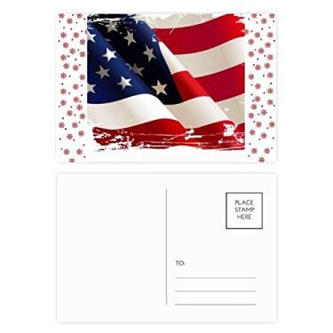 Imagem de Air Brushing — Cartão postal de Natal com estrelas e listras bandeira dos Estados Unidos