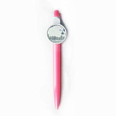 Imagem de Snow Tree Bird City Streetlight caneta esferográfica azul retrátil para escrever artigos de papelaria