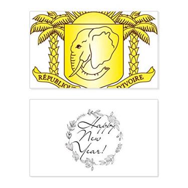 Imagem de Coate d'Ivoire Emblema Nacional de Ano Novo Festival Cartão de felicitações Bless Message Present