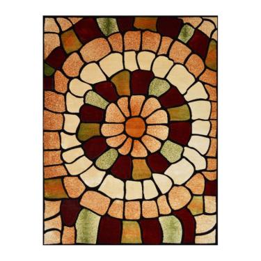 Imagem de Tapete Marbella Catedral Retangular (100x150cm) Caramelo e Creme
