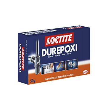 Imagem de Loctite Massa Adesiva Durepoxi, Massa Epóxi para reconstrução, modelagem, fixação e vedação, Resina Epóxi para uso doméstico, profissional e de artesanato, Cola Moldável, 1x50g