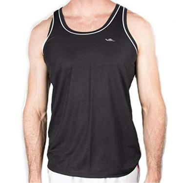 Imagem de Camiseta regata masculina leve e confortável 100% poliéster (EG3, Preto)