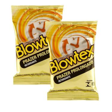 Imagem de Kit 2 Pacotes Preservativo Blowtex Retardante C/ 3 Unidades Cada