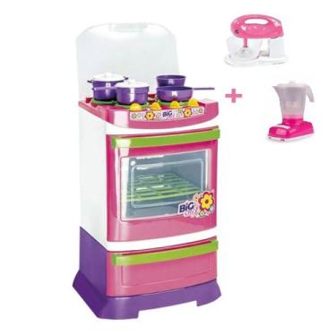 Imagem de Fogãozinho Cozinha Infantil Fogão Batedeira E Liquidificador - Polipla