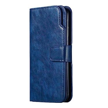 Imagem de Carteira flip a8 a7 cartões suporte capa capa de couro para samsung galaxy a6 a5 a3 j4 j6 plus j7 j3 j5 2017 2018 telefone comercial coque, azul, para galaxy a5 2017 a520