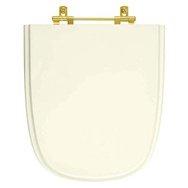 Imagem de Assento Sanitário Ibiza Biscuit para vaso Incepa Com Ferragem Dourada