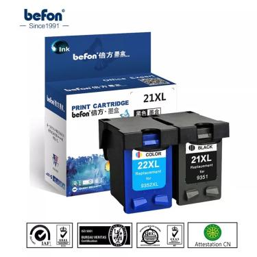 Imagem de Cartucho de tinta compatível com Befon para impressora  substituição para HP 21  22  21XL  22XL