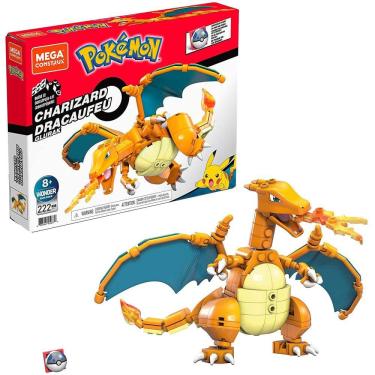 Imagem de Conjunto de Construção Charizard Pokémon Mega Bloks, com Asas Móveis e 202 Peças