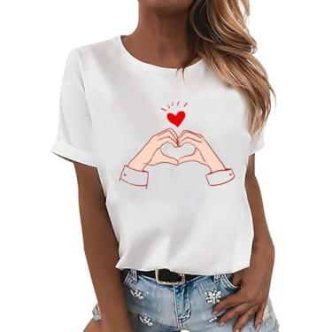 Imagem de Camiseta de batimento cardíaco para mulheres, camisetas com estampa floral, camisetas engraçadas, manga curta, casual, verão, camiseta fofa com estampa de animal, K#_preto, G