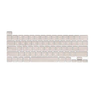 Imagem de MOSISO Capa de teclado compatível com MacBook Pro 33.0 cm M2 2023, 2022, 2021 2020 M1 A2338 A2289 A2251 e compatível com MacBook Pro 16 2020 2019 A2141 Touch ID, película protetora de silicone, cinza