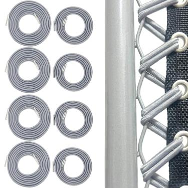 Imagem de Cabo de substituição para cadeira de gravidade zero, 8 peças de cordões elásticos duráveis de substituição para cadeira de sala de estar com gravidade zero, kit de reparo de cadeira de gramado, cinza