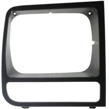 Imagem de I-MATCH AUTO PARTS | Right Passenger Side Head Light Door Molding Insert Headlamp Bezel Cover Grille Trim | Replacement for 1997-2001 Jeep Cherokee Midsize SE & SE Sport | 55055136 CH2513157