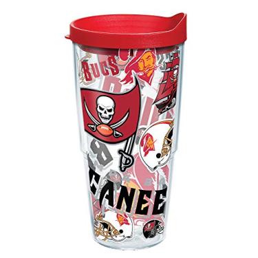 Imagem de Tervis Feito nos EUA copo isolado Tampa Bay Buccaneers de parede dupla NFL mantém as bebidas frias e quentes, 680 g, por toda a parte