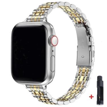 Imagem de Waillynice Capa + pulseira de silicone inteligente para Apple Watch séries 3, 4, 5, 6, Se 7 e 8 de 45 mm, 44 mm, 41 mm, 42 e 40 mm (série 6SE54 de 44 mm, N)